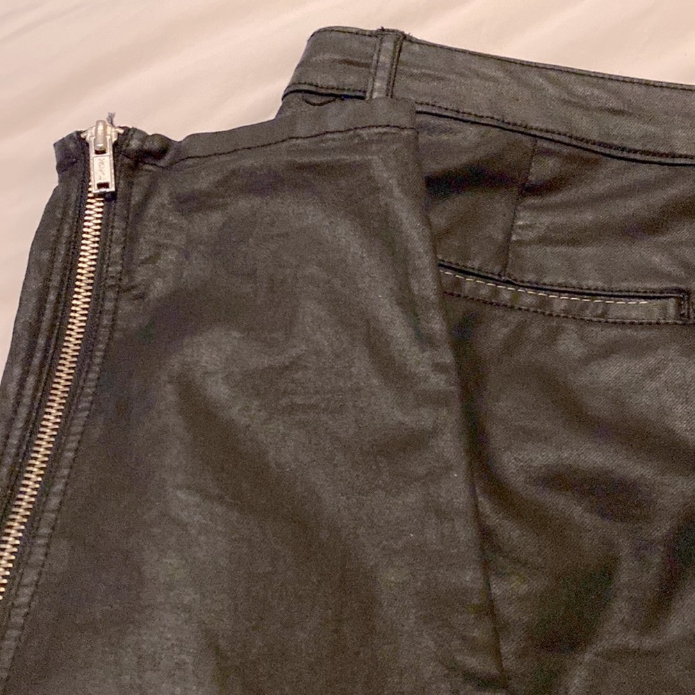 Gap super skinny biker coated jeans